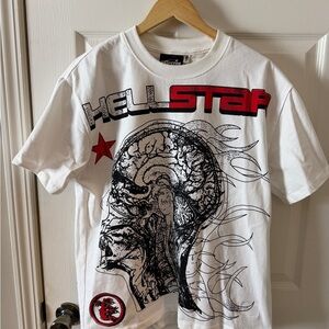Hellstar White Graphic T-Shirt
